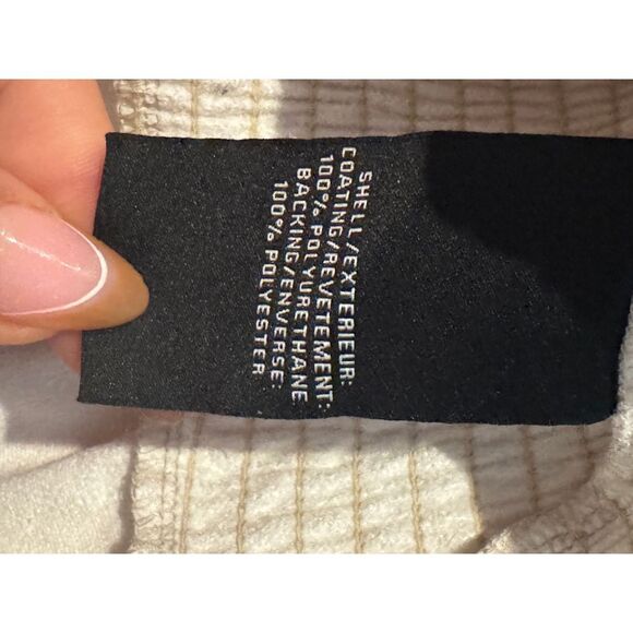 NWT 7 For All Mankind Faux Leather Smocked Ruffle Trim Puff Sleeve Dress Sz S - Picture 6 of 6